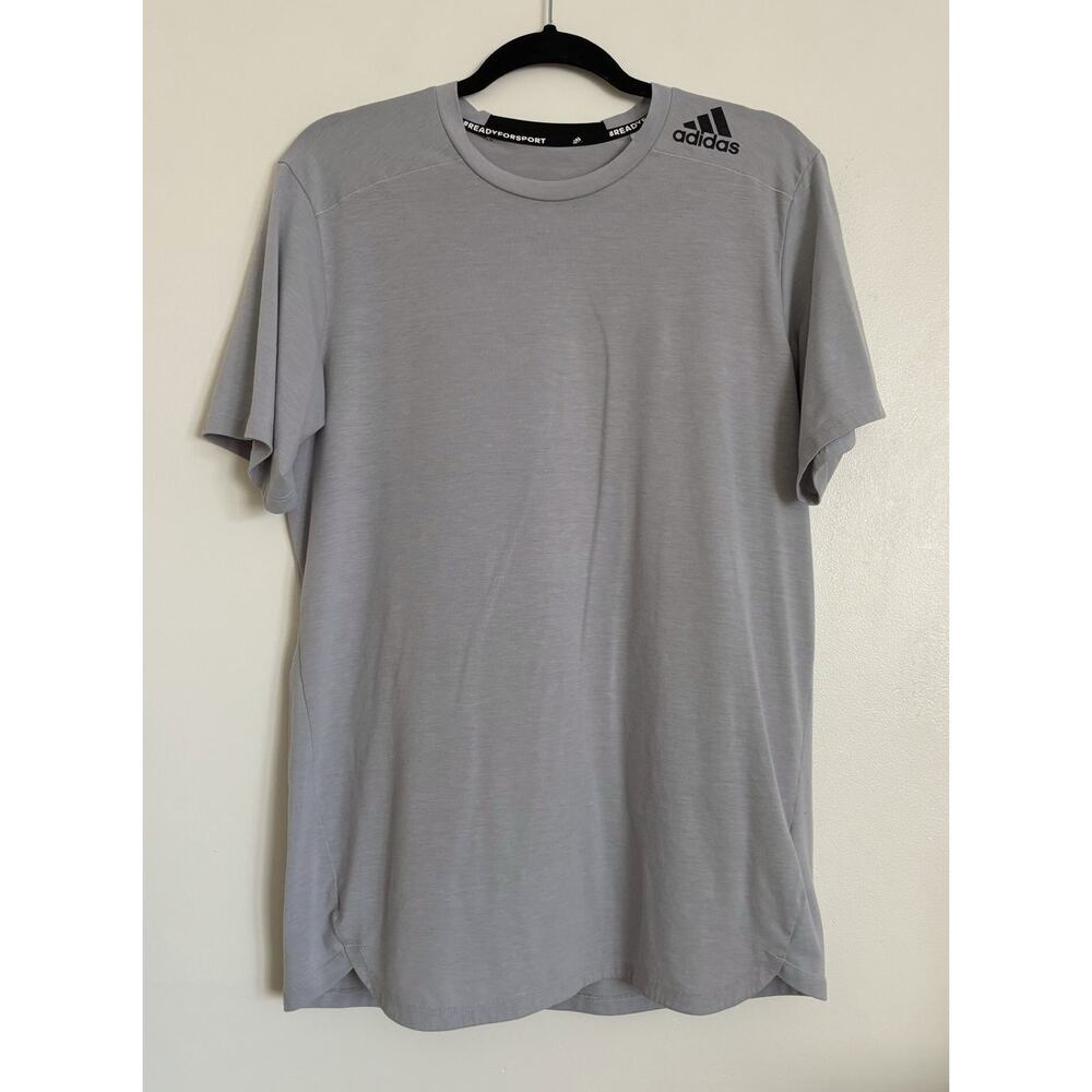 Light Grey Adidas Aeroready Short Sleeve Tee M